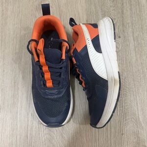 Puma Navy and Orange Running Sneakers with White Accent